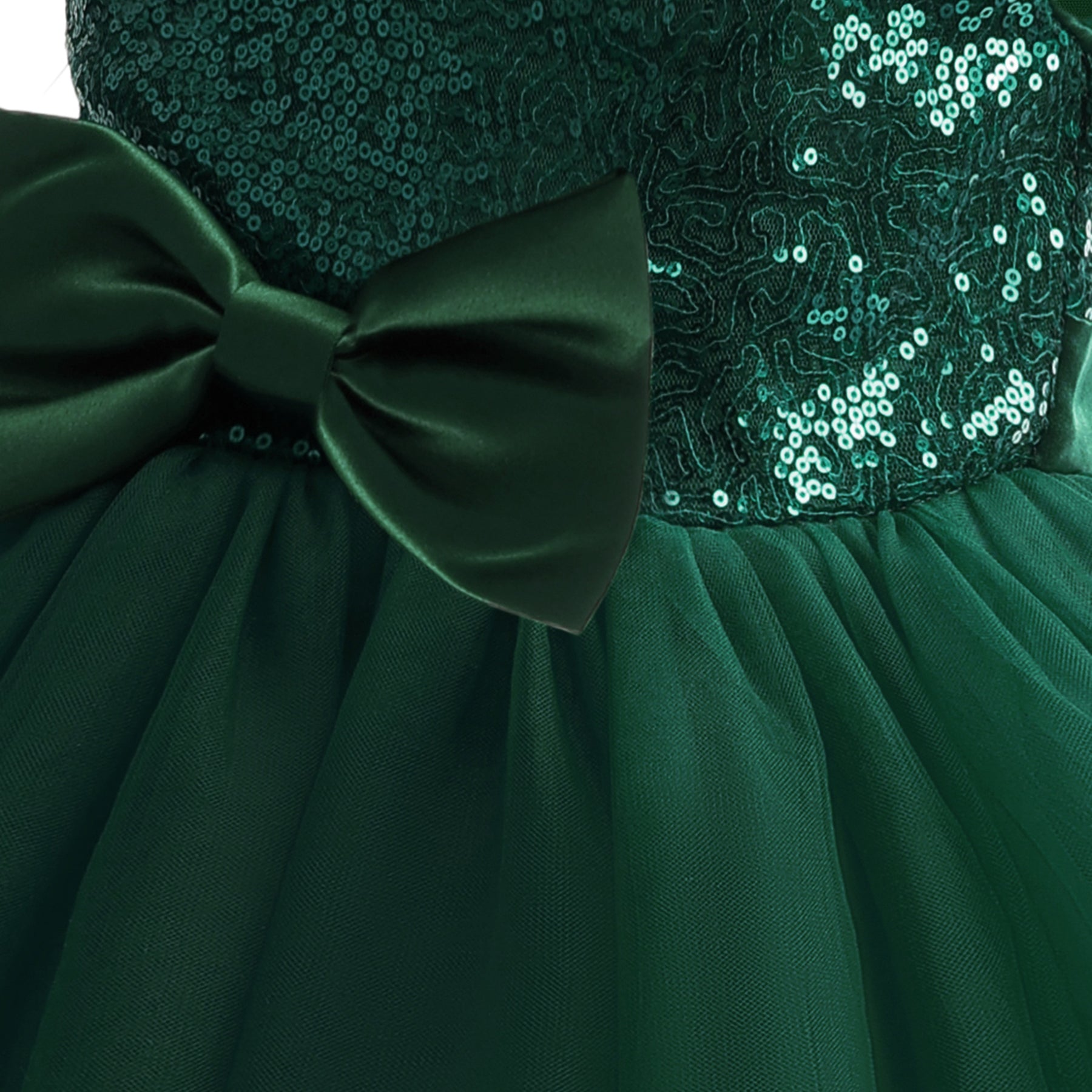 Green Embellished Sleeveless Bow Detail Balloon Maxi Dress