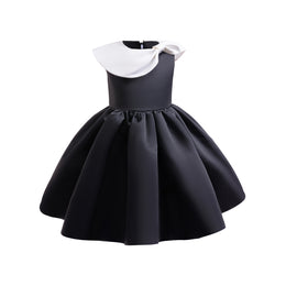 Girls Solid Fit & Flare Gathered or Pleated Midi Dress