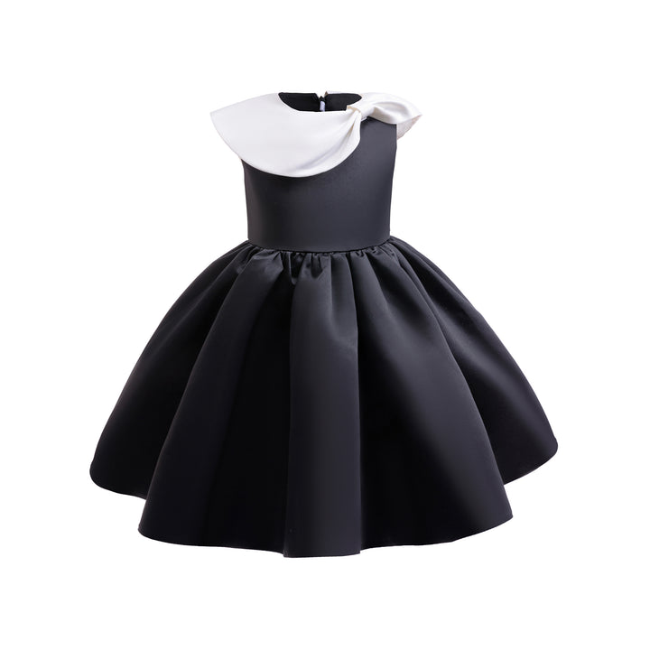 Girls Solid Fit & Flare Gathered or Pleated Midi Dress