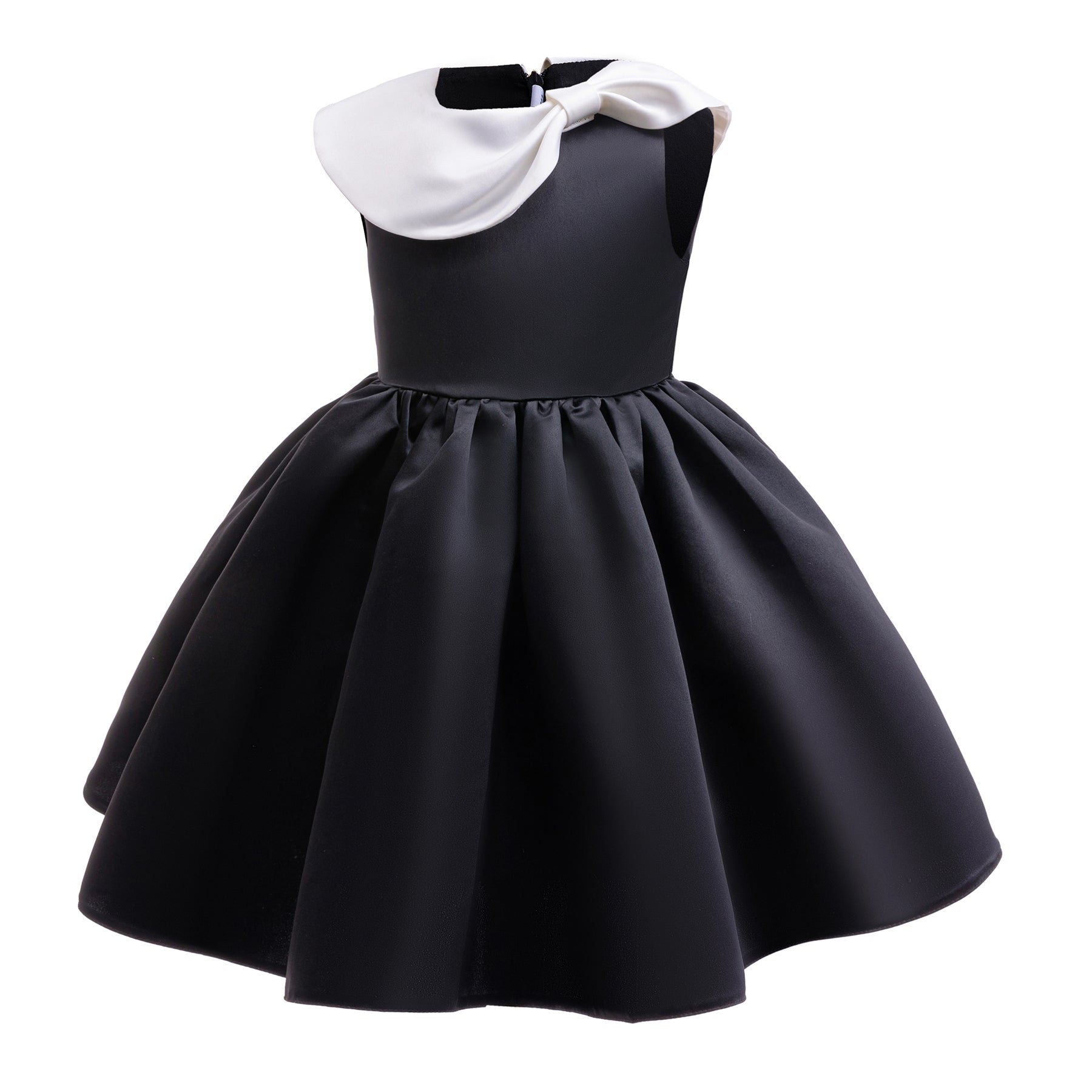 Girls Solid Fit & Flare Gathered or Pleated Midi Dress