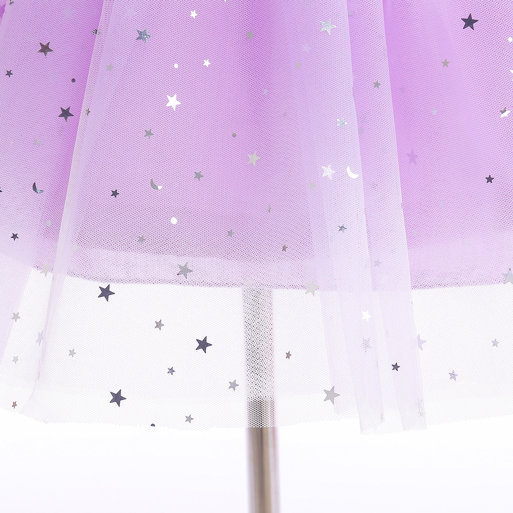 Purple Embellished Printed Flared Fit & Flare Dress