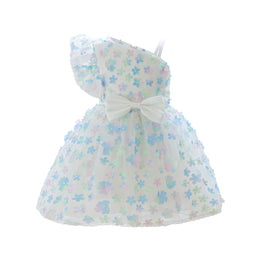 Girls Floral Print Fit & Flare Midi Dress