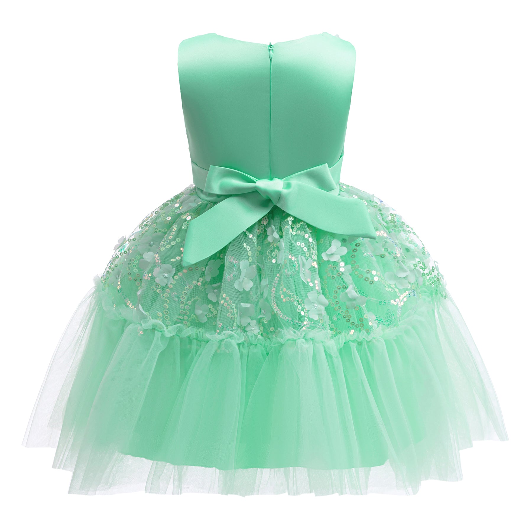 Girls Embellished Bow Fit & Flare Dress