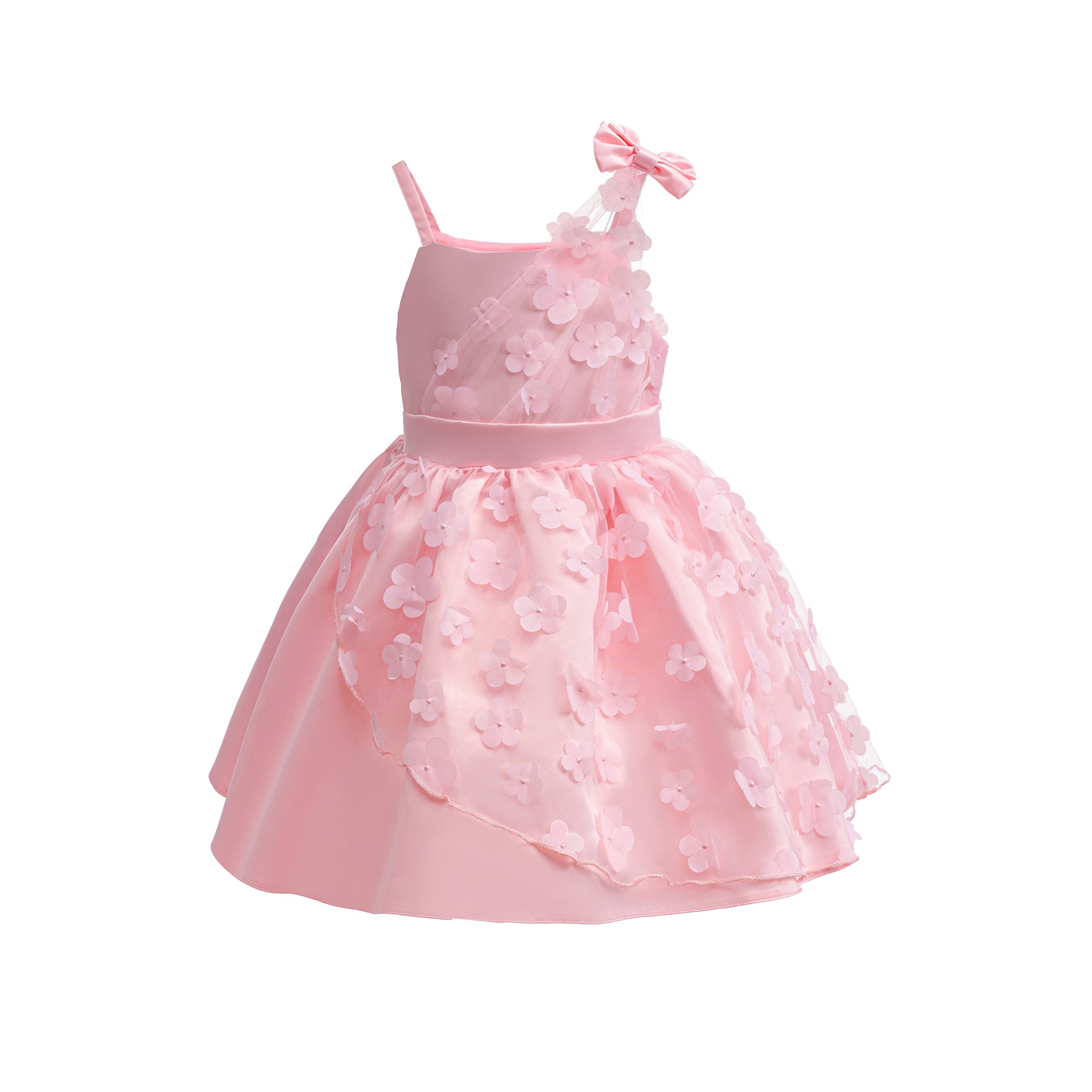 Girls Solid A-Line Midi Dress
