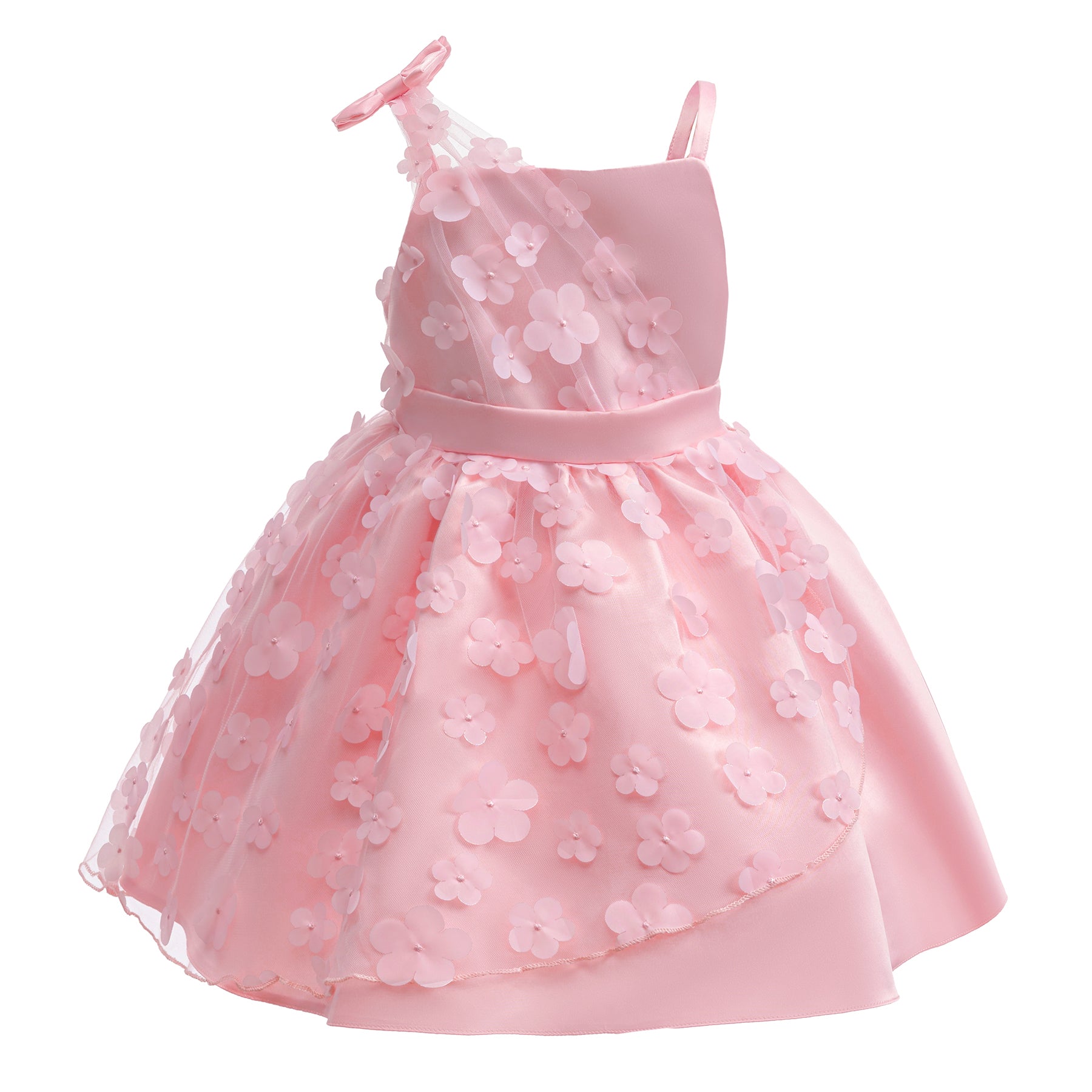 Girls Solid A-Line Midi Dress