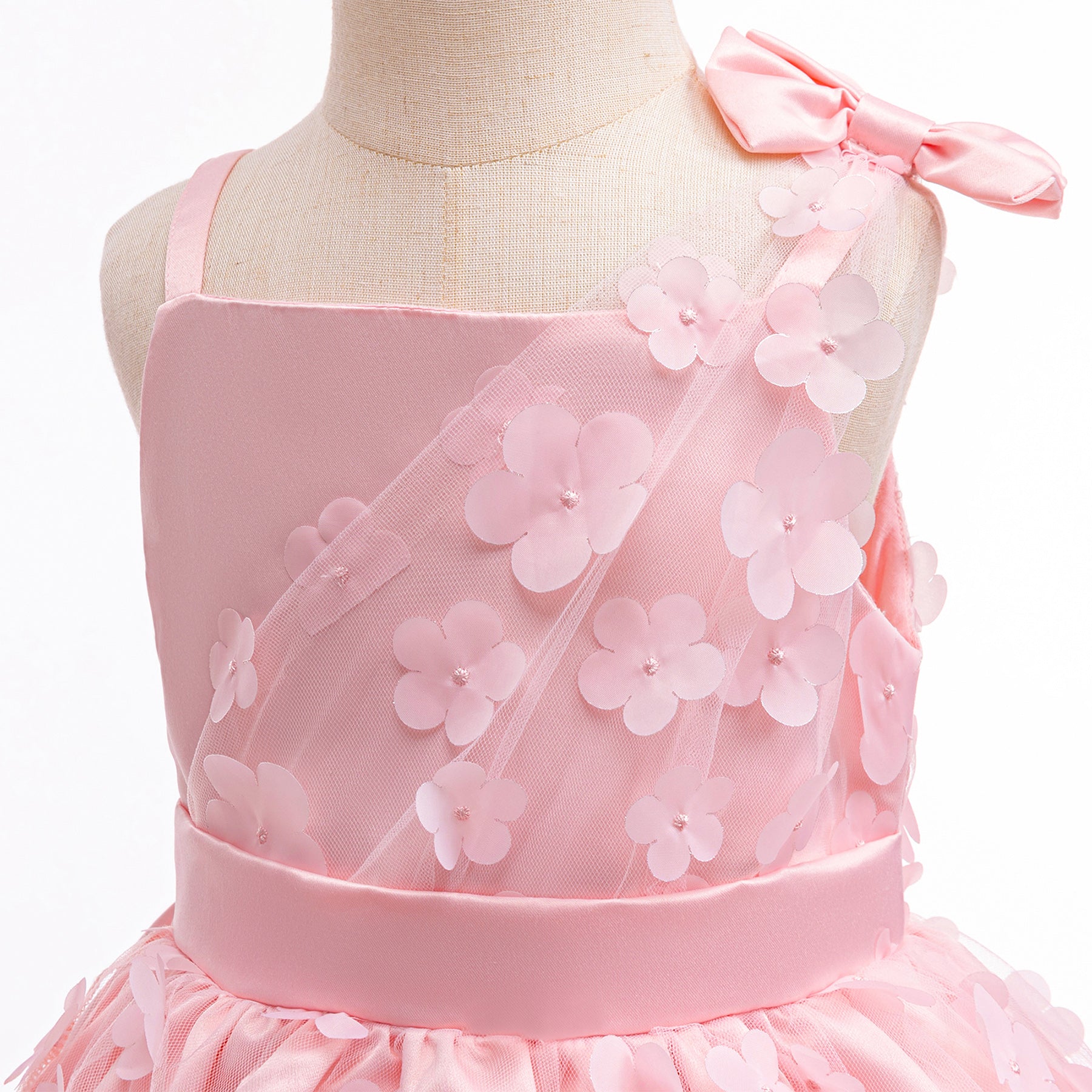 Girls Solid A-Line Midi Dress