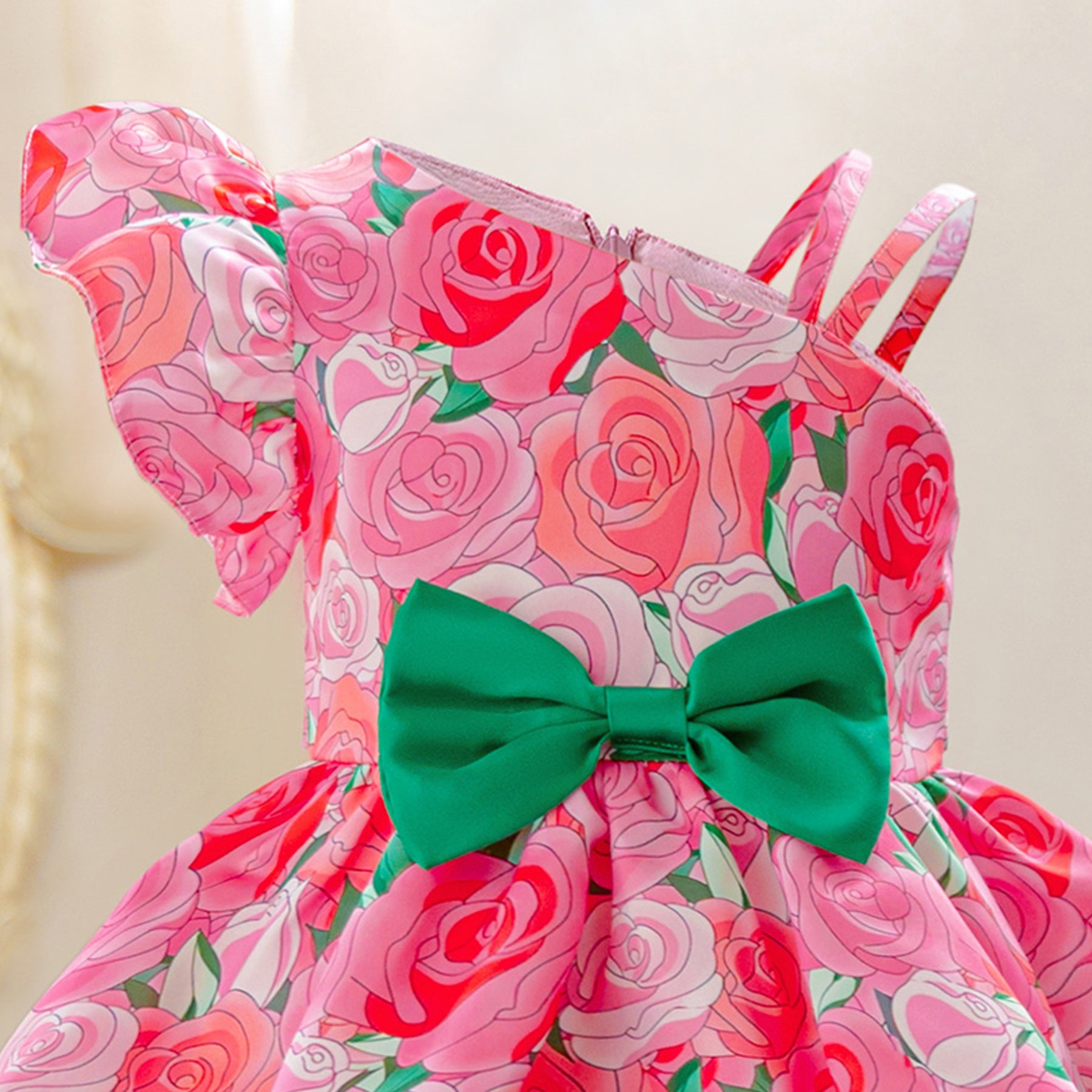 Girls Floral Print Fit & Flare Midi Dress