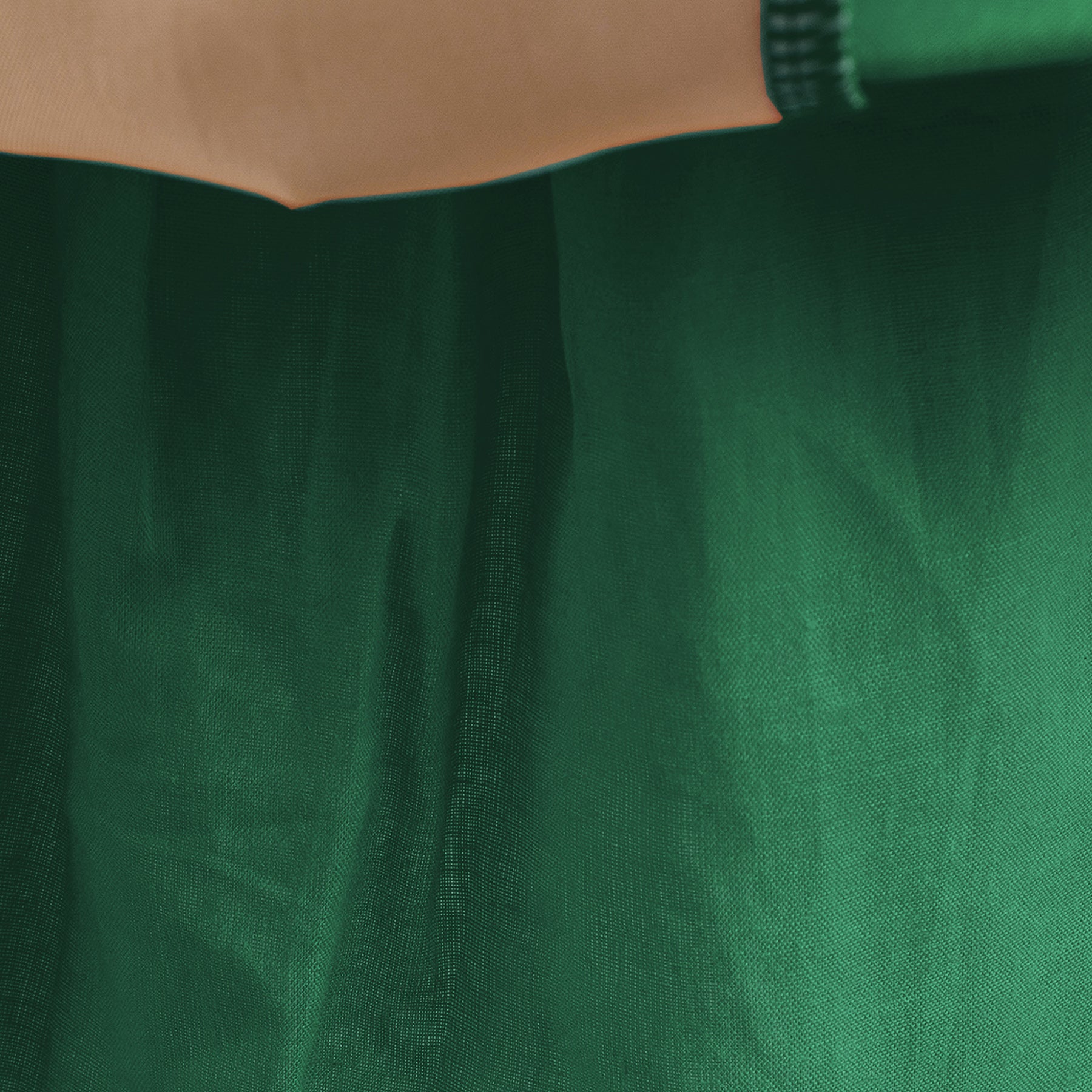 Girls Green Colourblocked Puff Sleeve Balloon Maxi Dress