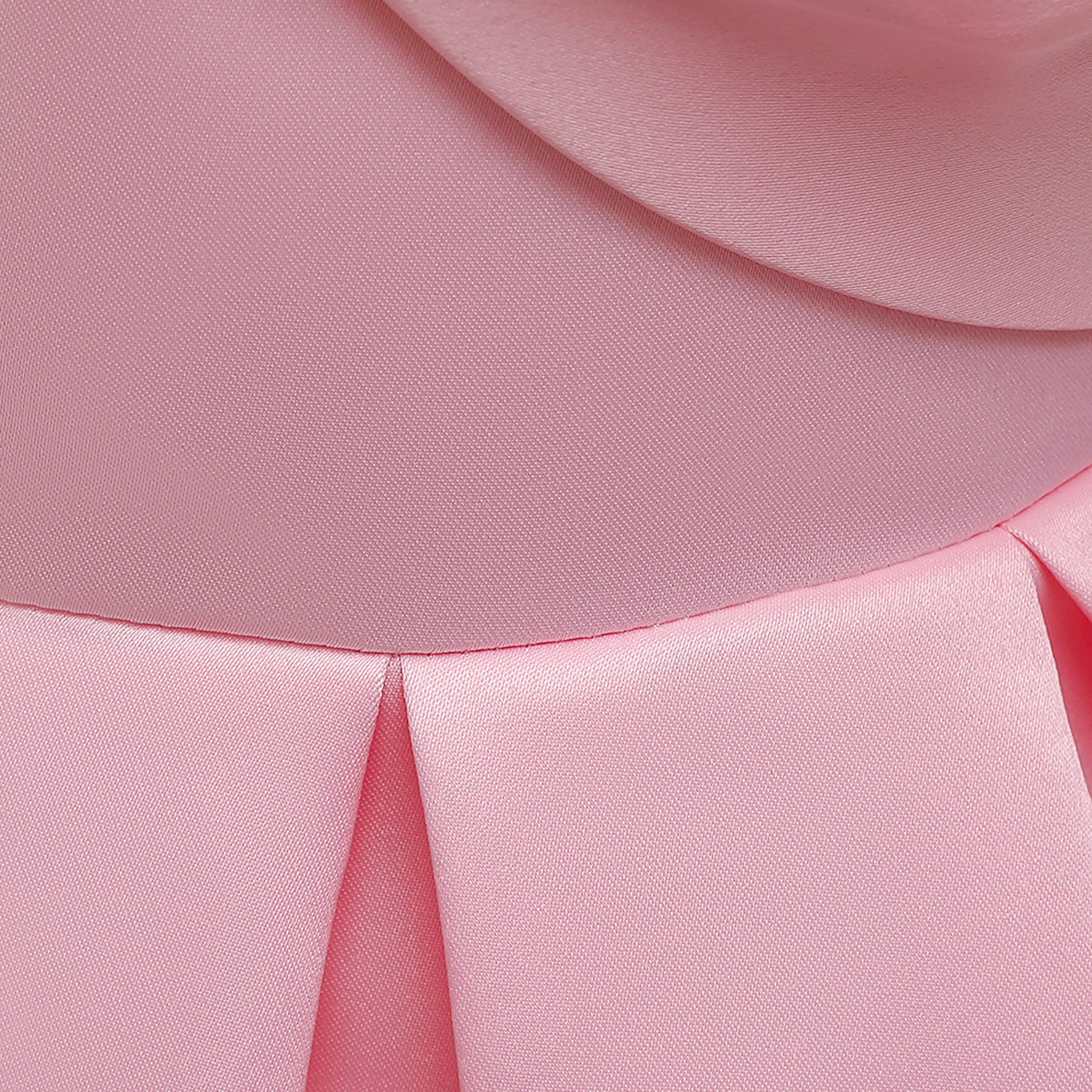 Girls Pink Pleated Detailed Fit & Flare Dress