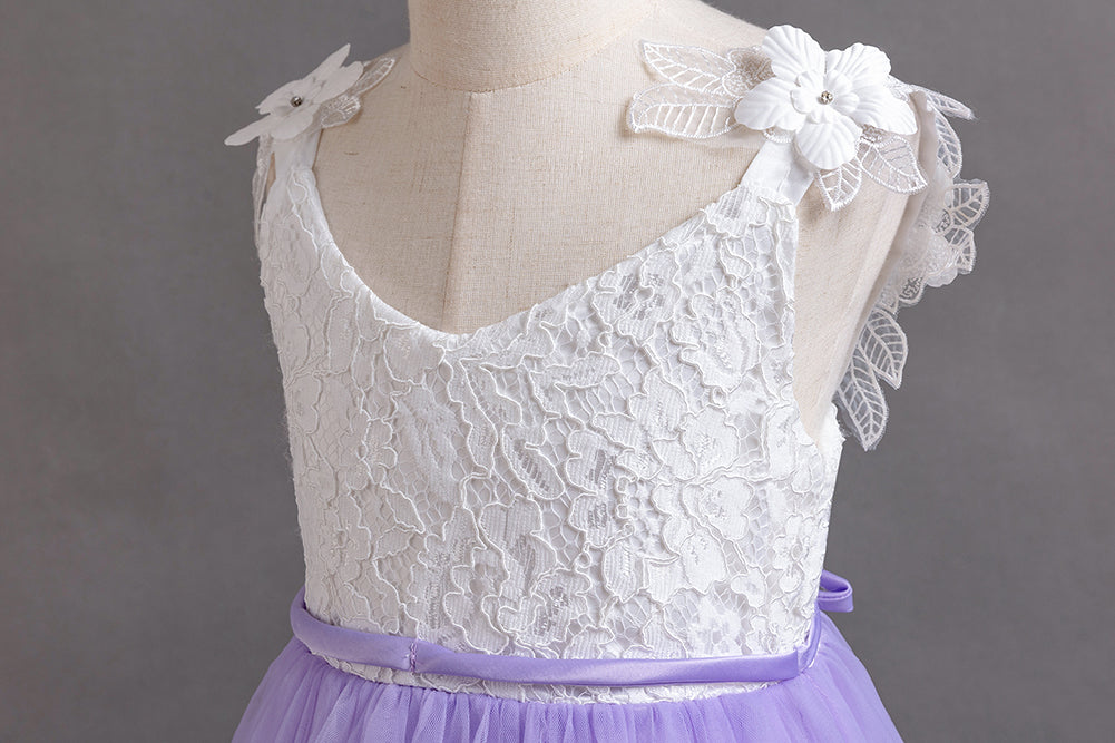 Purple Embellished Fit and Flare Maxi Dress