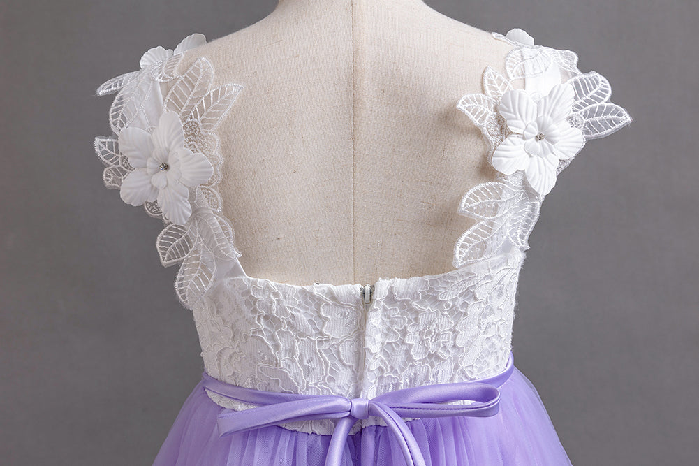 Purple Embellished Fit and Flare Maxi Dress