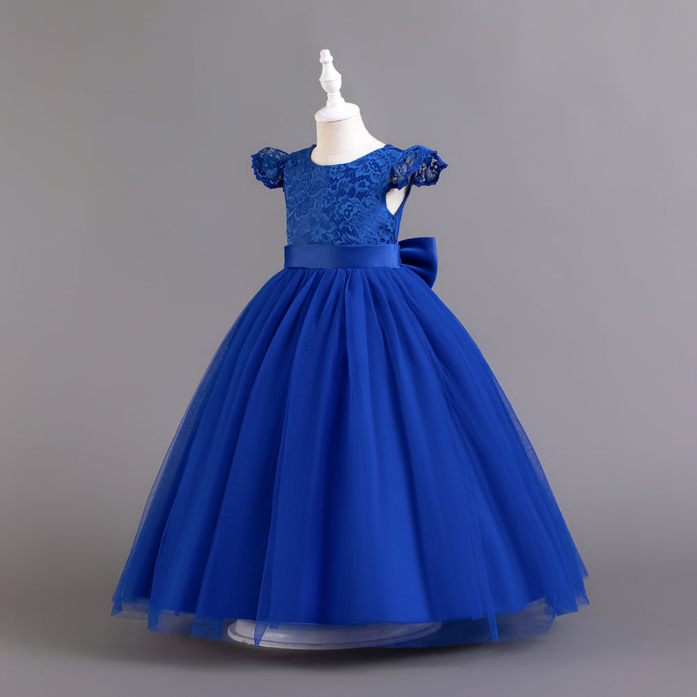 Girls Blue Self Design Maxi Dress