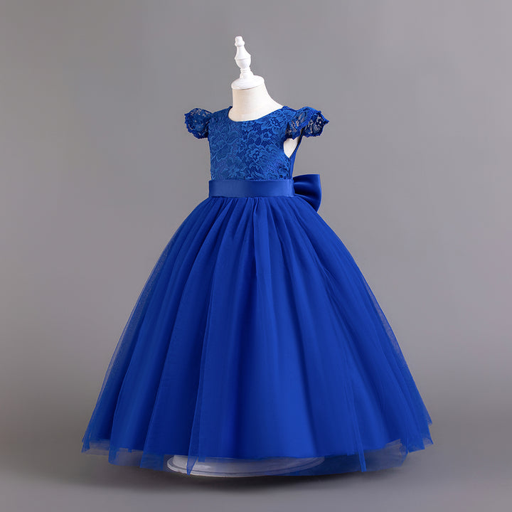 Girls Blue Self Design Maxi Dress