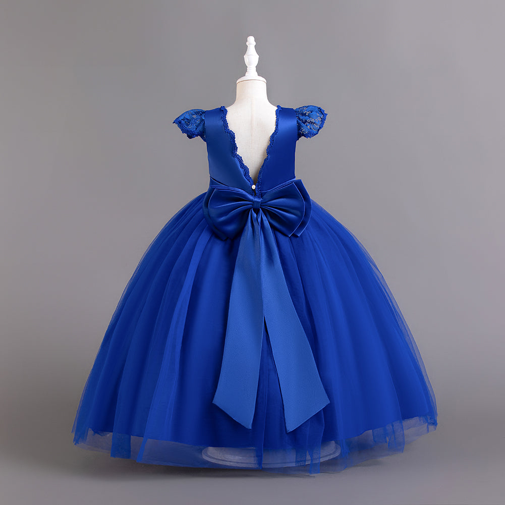 Girls Blue Self Design Maxi Dress