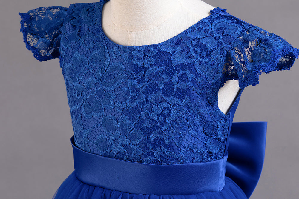 Girls Blue Self Design Maxi Dress