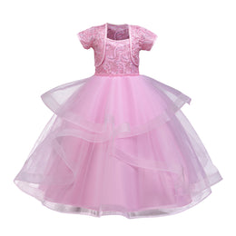 Girls Applique Gown Maxi Dress