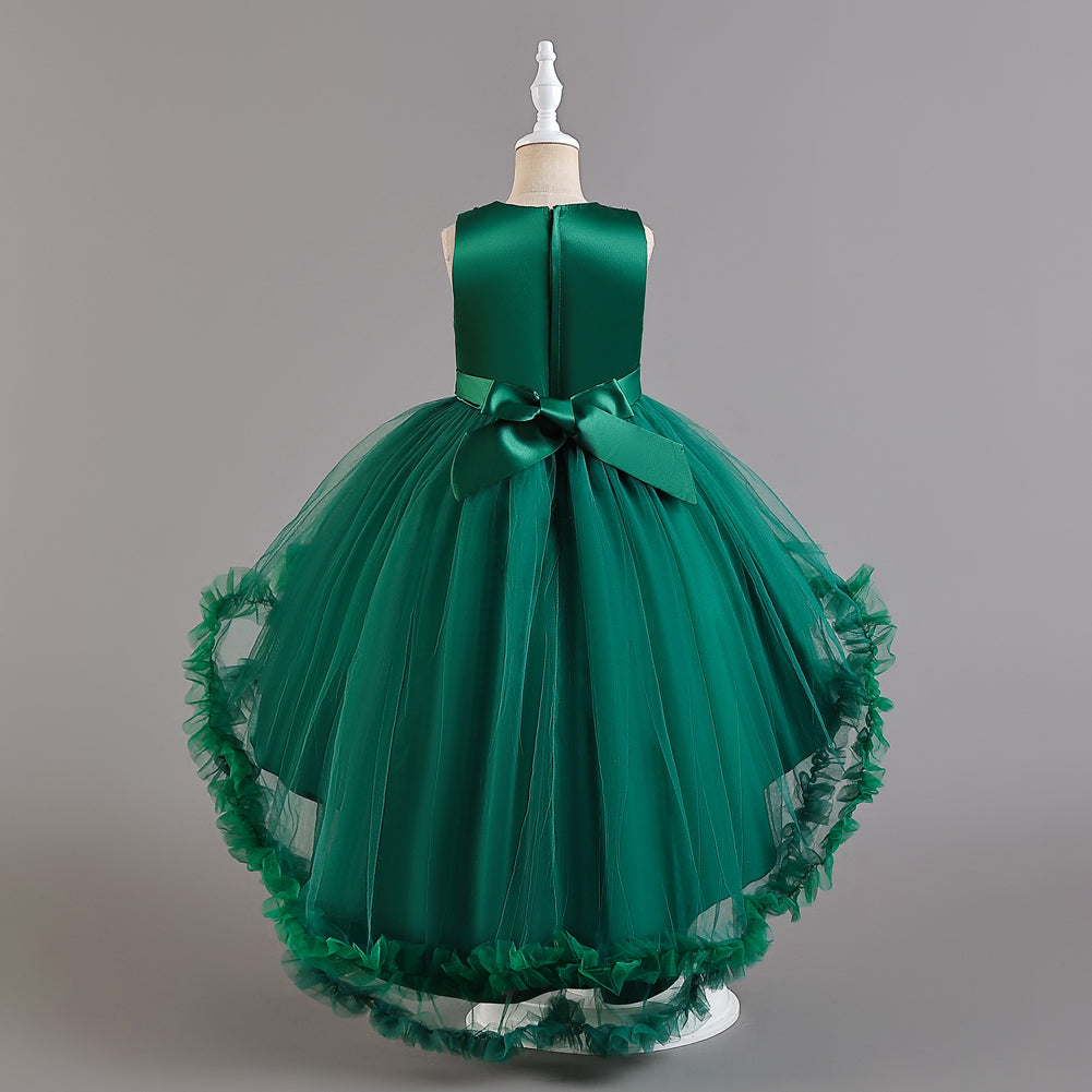 Embellished Ruffled Balloon Midi Dress
