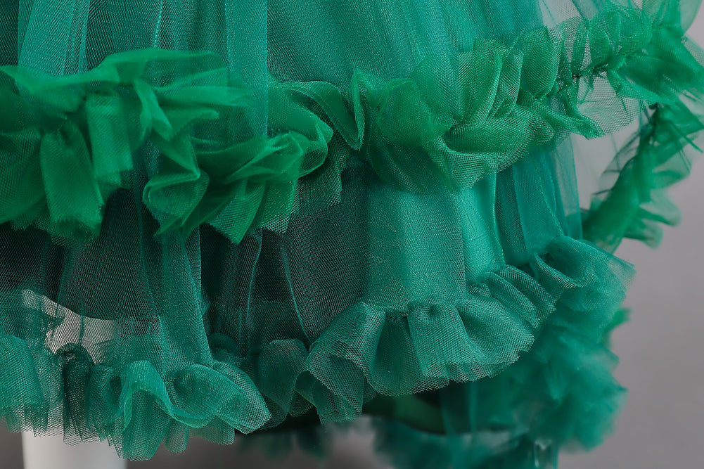 Embellished Ruffled Balloon Midi Dress