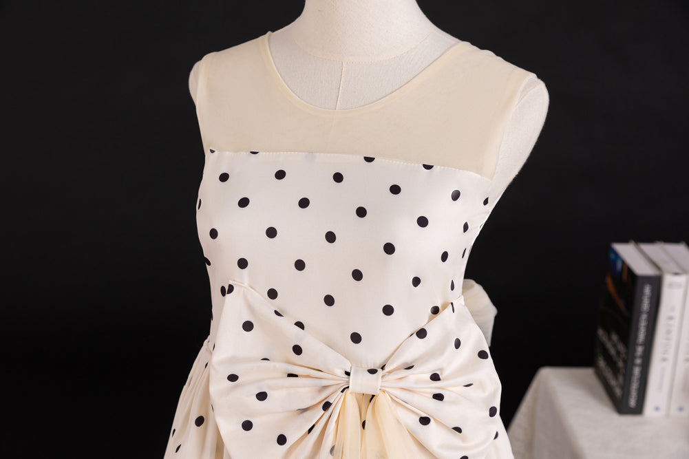 Girls Polka Dot Print Maxi Dress