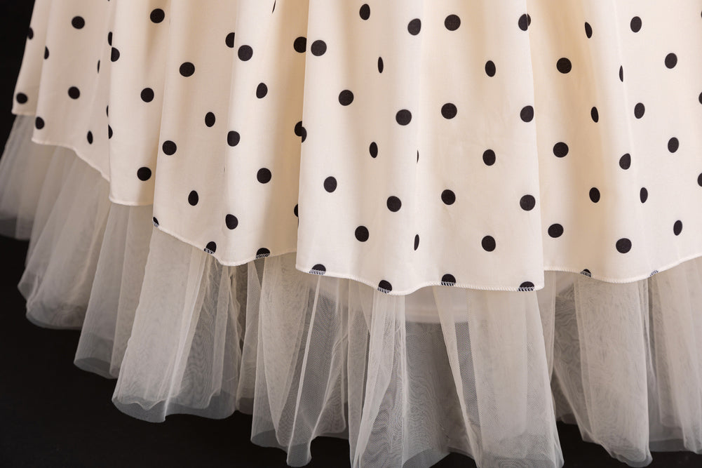 Girls Polka Dot Print Maxi Dress
