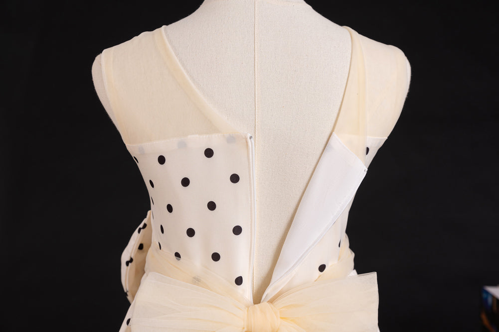 Girls Polka Dot Print Maxi Dress