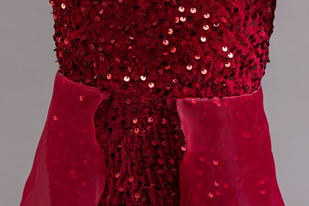 Embellished Puff Sleeve Ruffled Net Maxi Dress