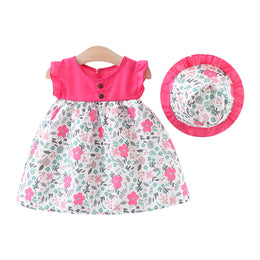 Tropical Printed A-Line Midi Dress