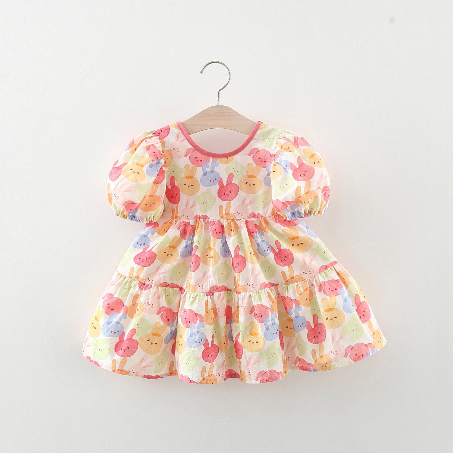 Girls Printed Fit & Flare Mini Dress