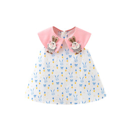 Girls Printed Applique A-Line Mini Dress