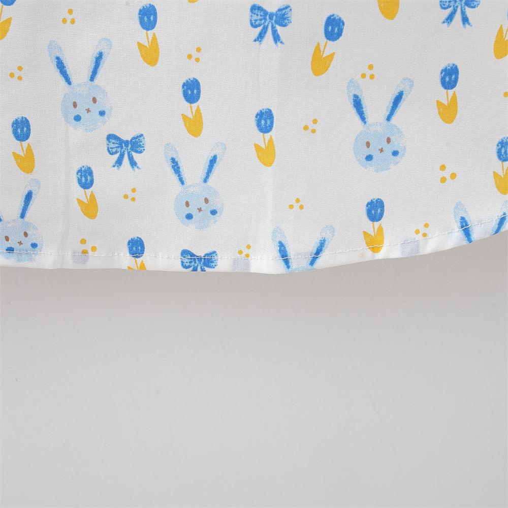 Girls Printed Applique A-Line Mini Dress