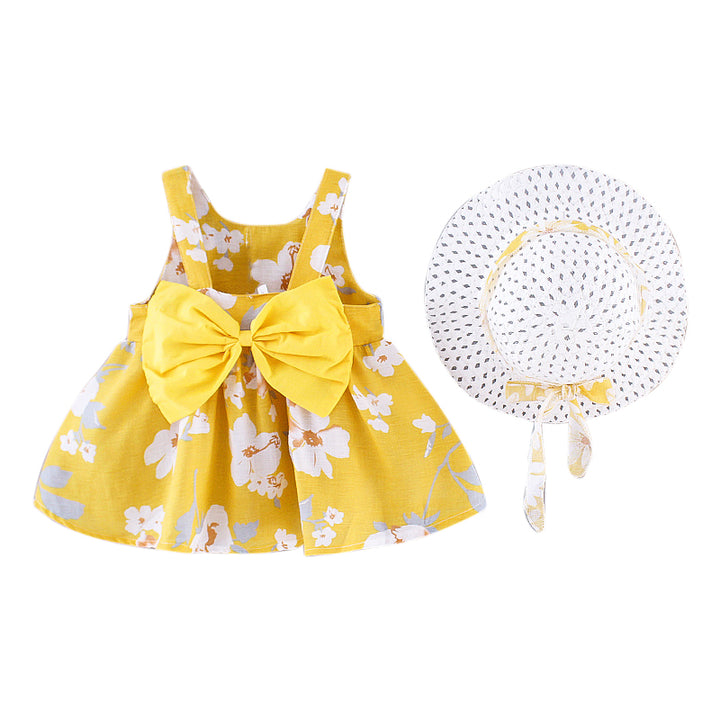 Girls Floral Print A-Line Dress