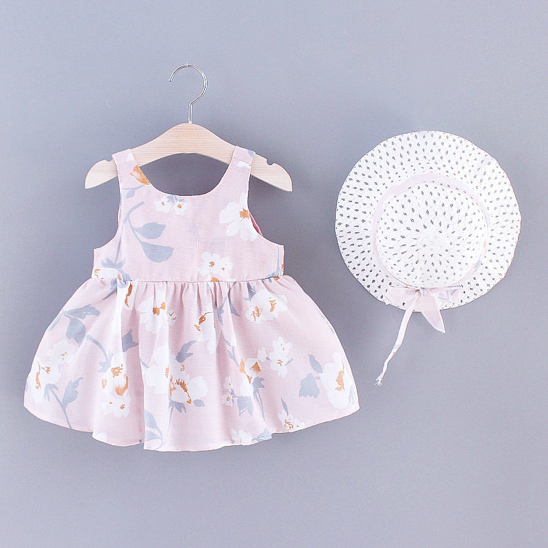 Girls Floral Printed Fit & Flare Dress