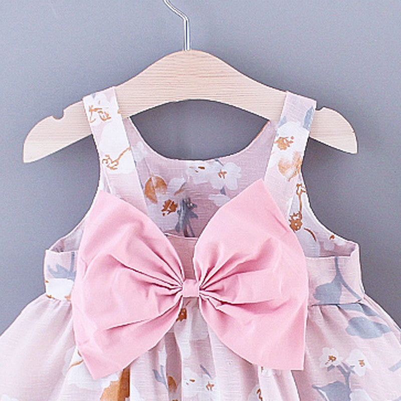 Girls Floral Printed Fit & Flare Dress