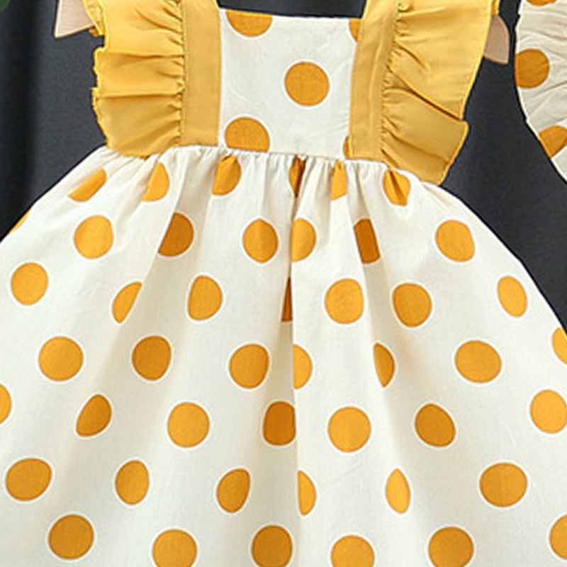 Polka Dot Print A-Line Mini Dress