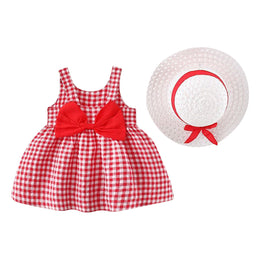 Girls Checked A-Line Mini Dress