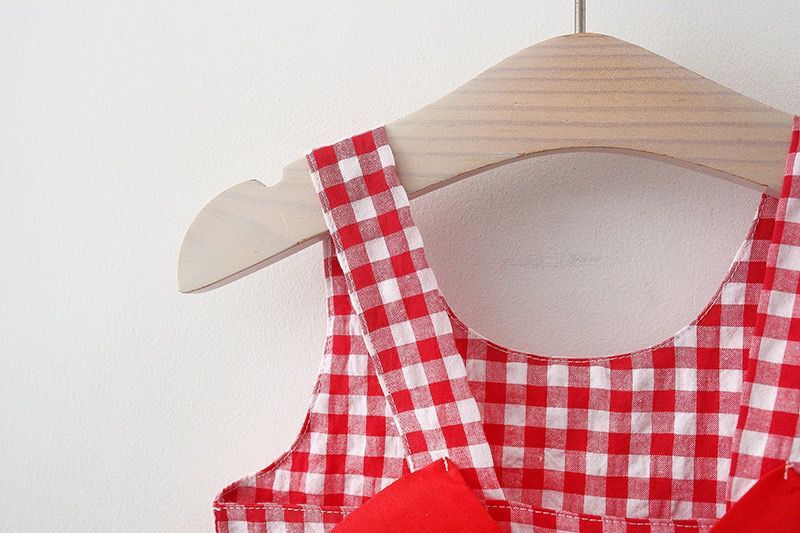 Girls Checked A-Line Mini Dress