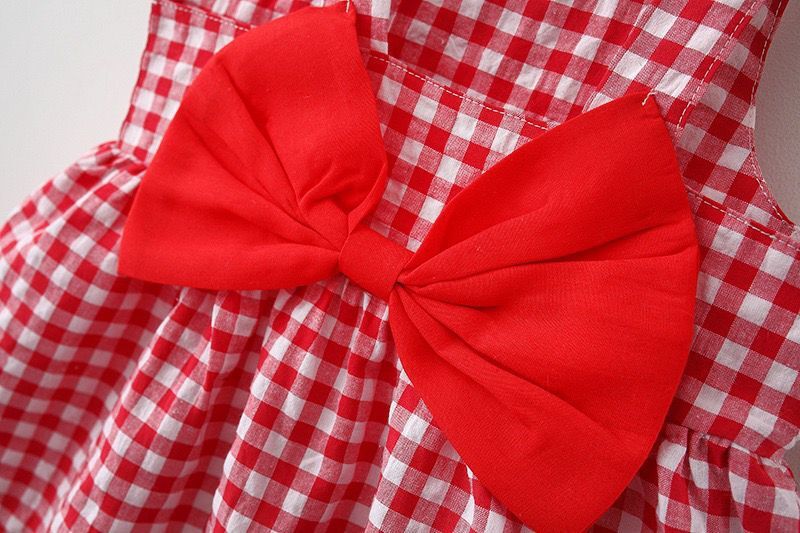 Girls Checked A-Line Mini Dress
