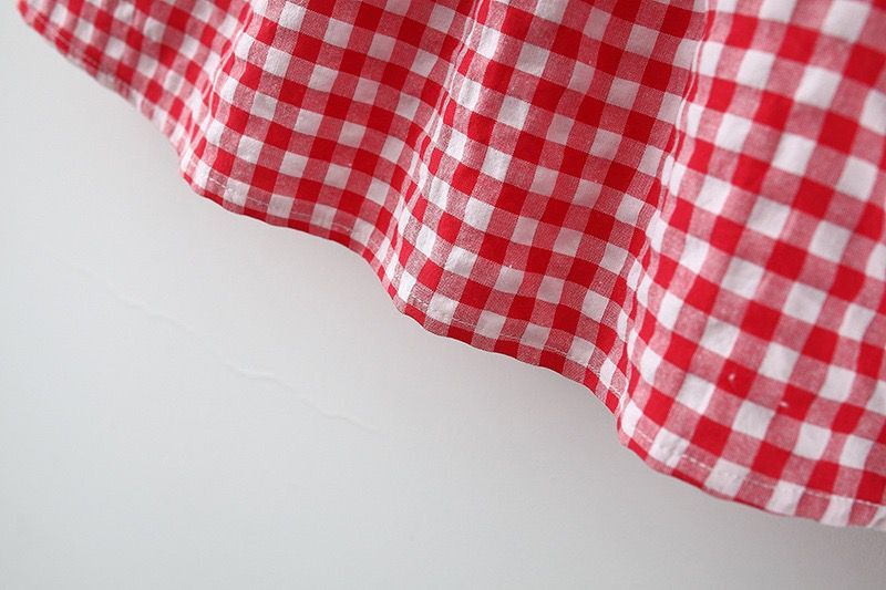 Girls Checked A-Line Mini Dress