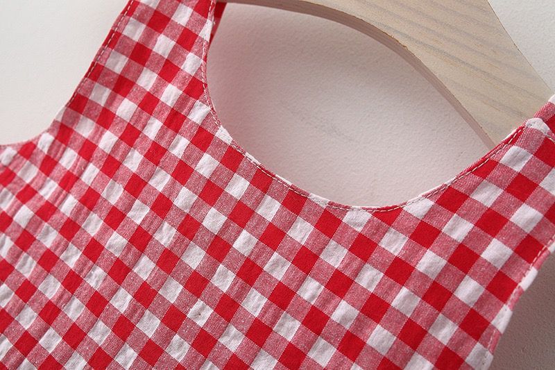 Girls Checked A-Line Mini Dress