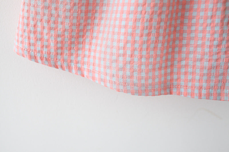 Girls Checked A-Line Mini Dress