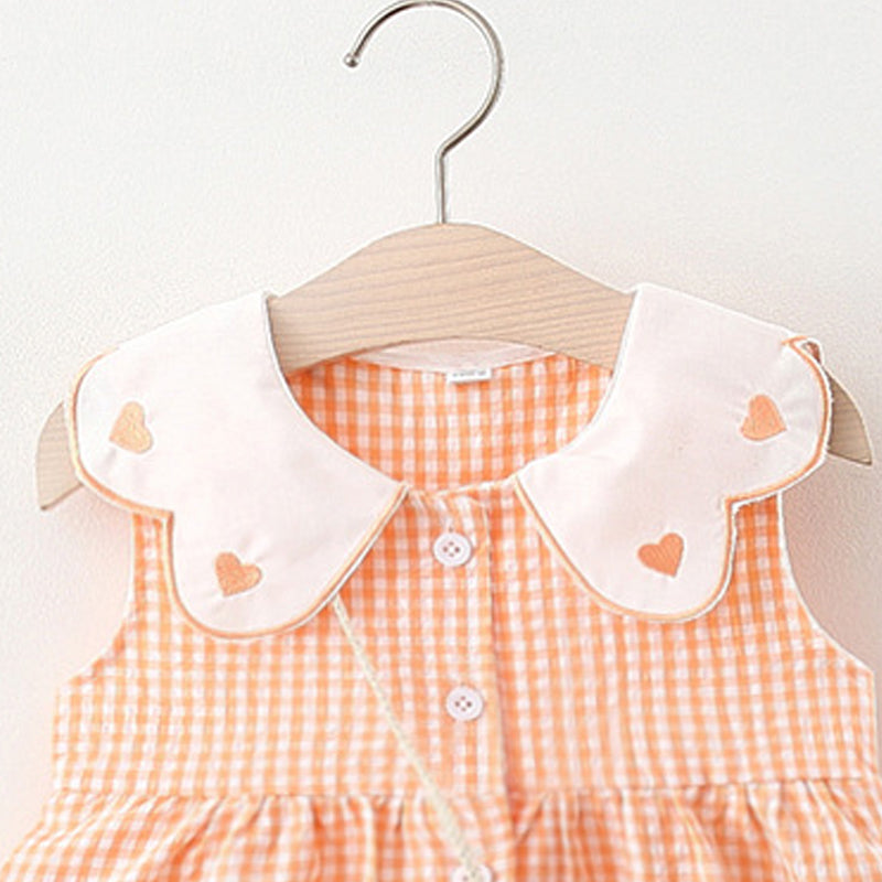 Girls Checked Fit and Flare Mini Dress