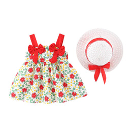 Girls Floral Printed Georgette Fit and Flare Dress