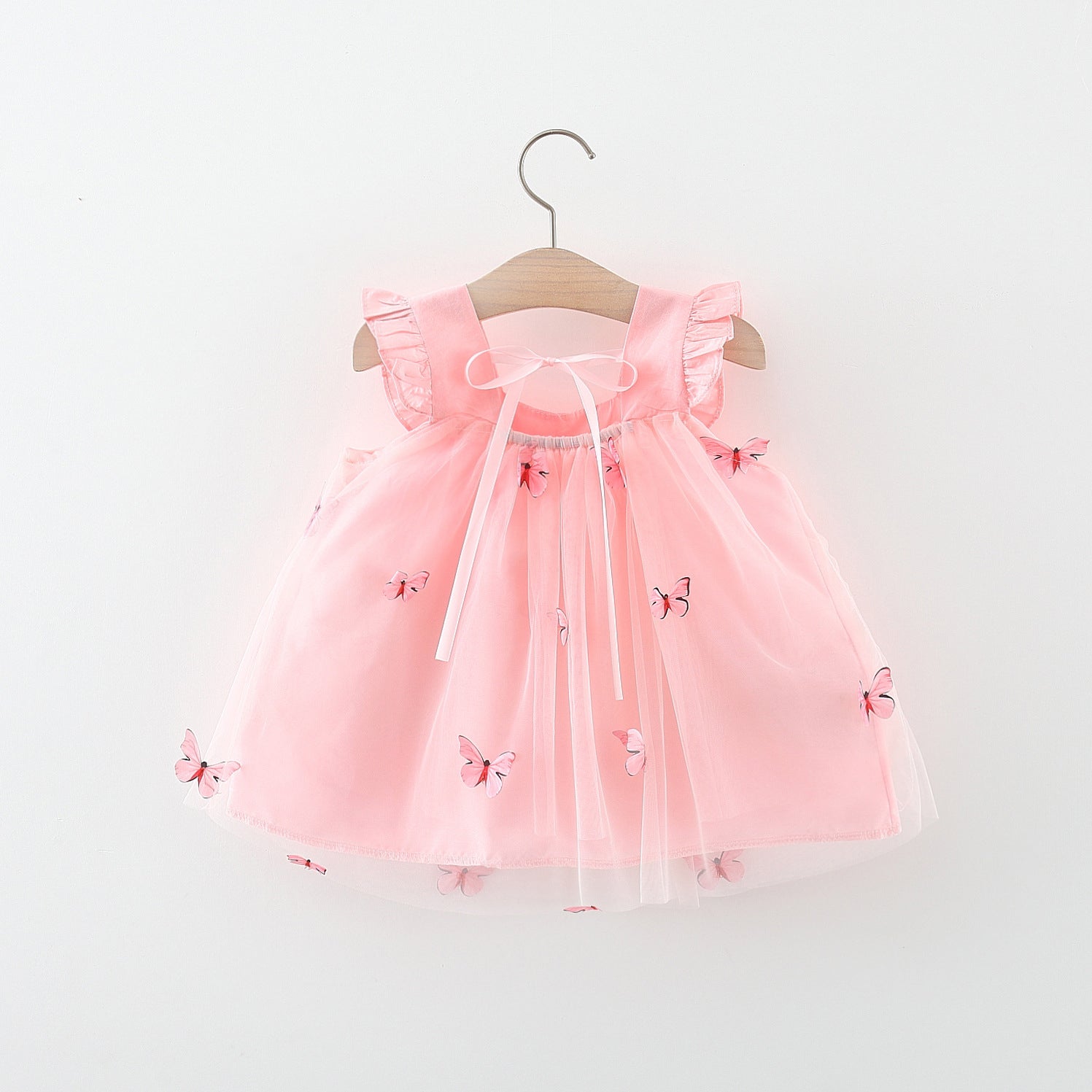 Girls Applique Net A-Line Dress