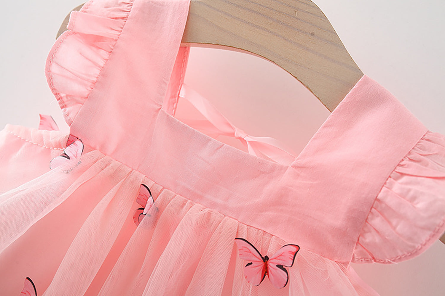 Girls Applique Net A-Line Dress