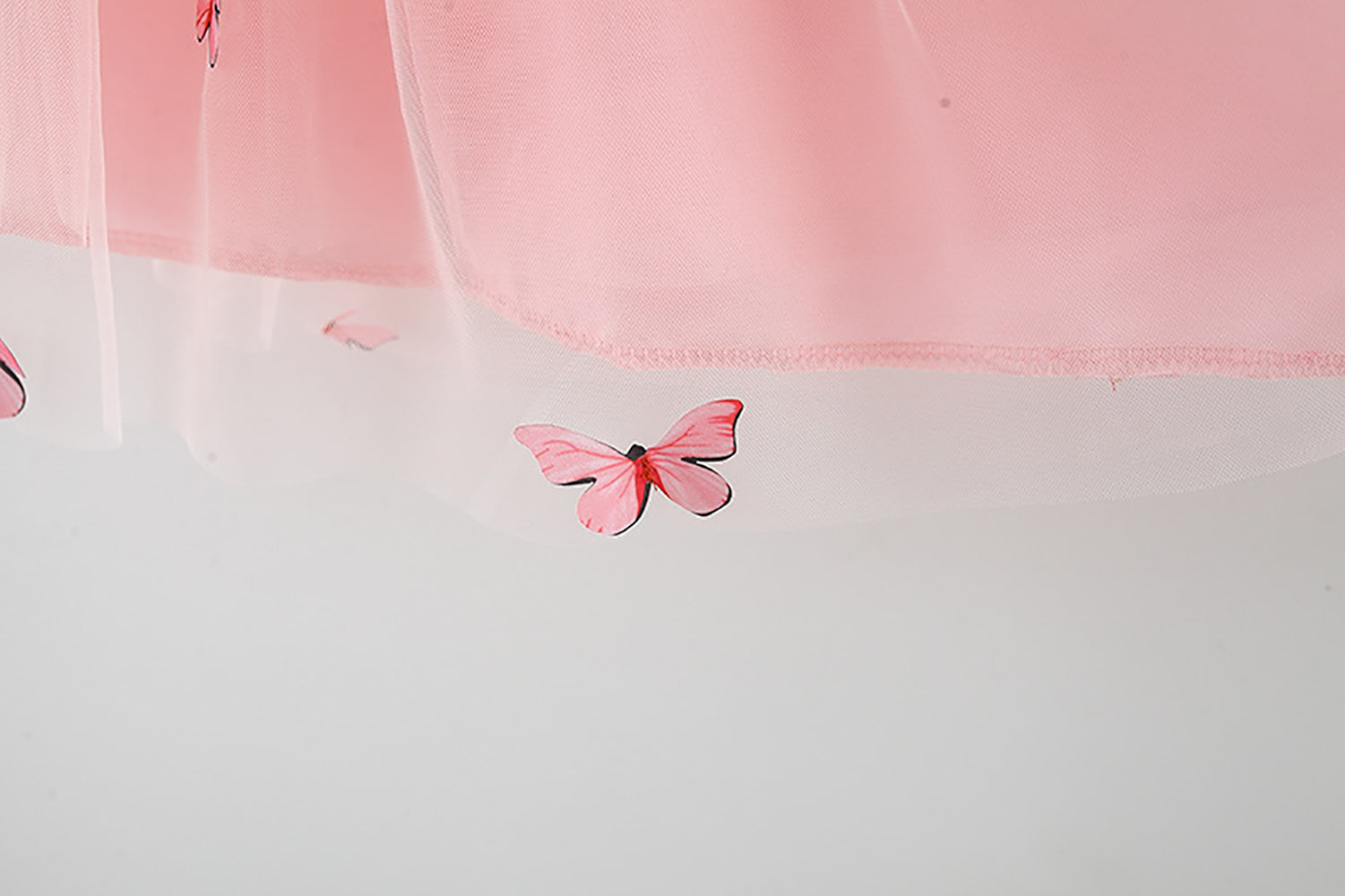Girls Applique Net A-Line Dress