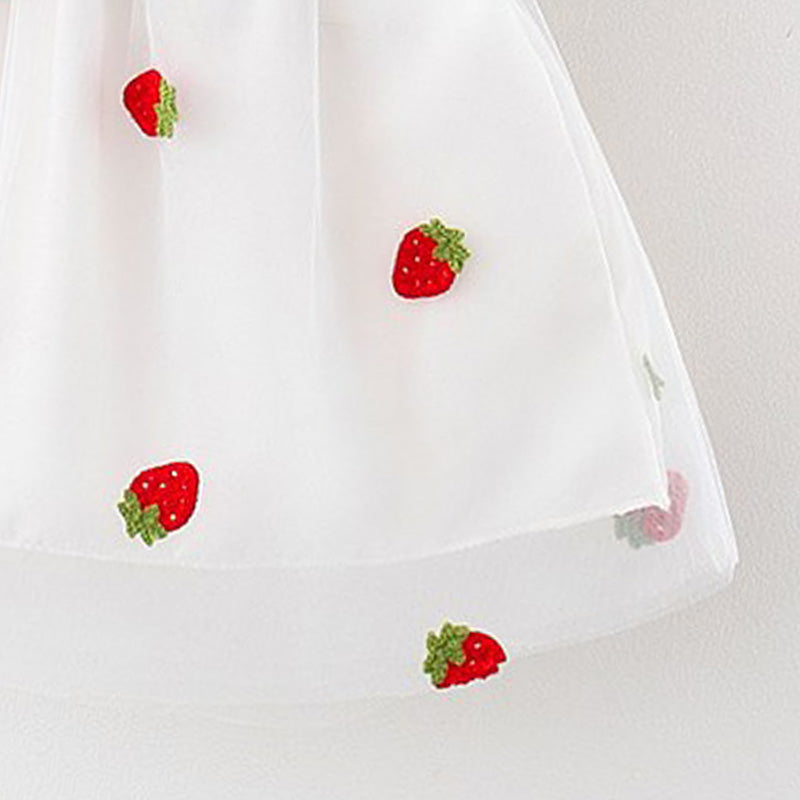 Girls Floral Printed Choker Neck Gathered or Pleated A-Line Dress