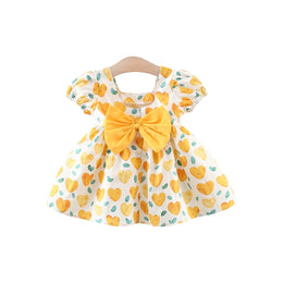 Girls Conversational Printed Fit and Flare Casual Mini Dress