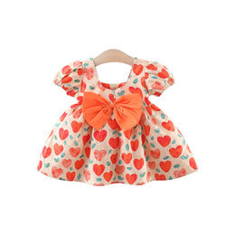 Girls Printed Fit and Flare Mini Dress