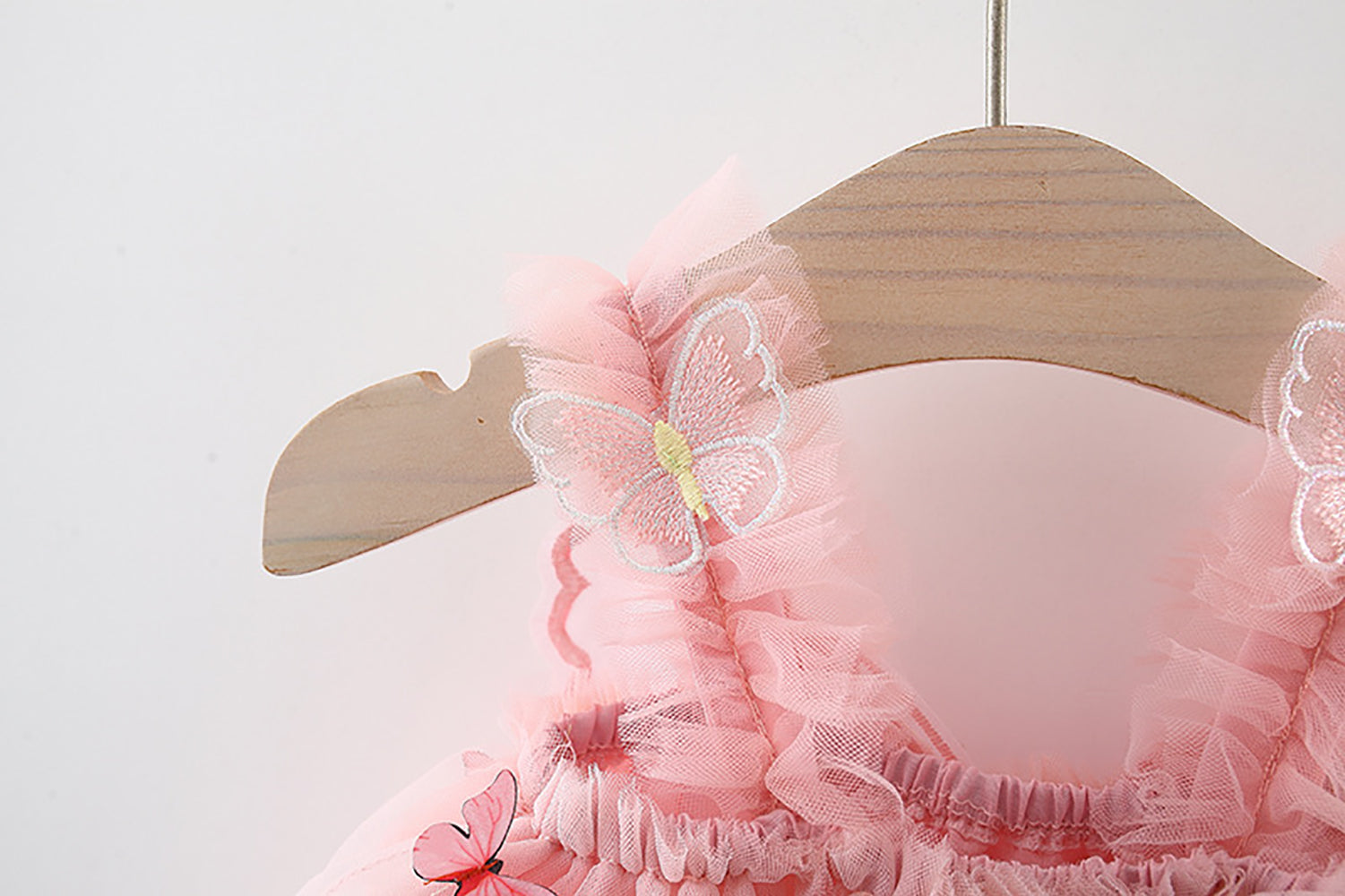 Girl Applique Net A-Line Mini Dress