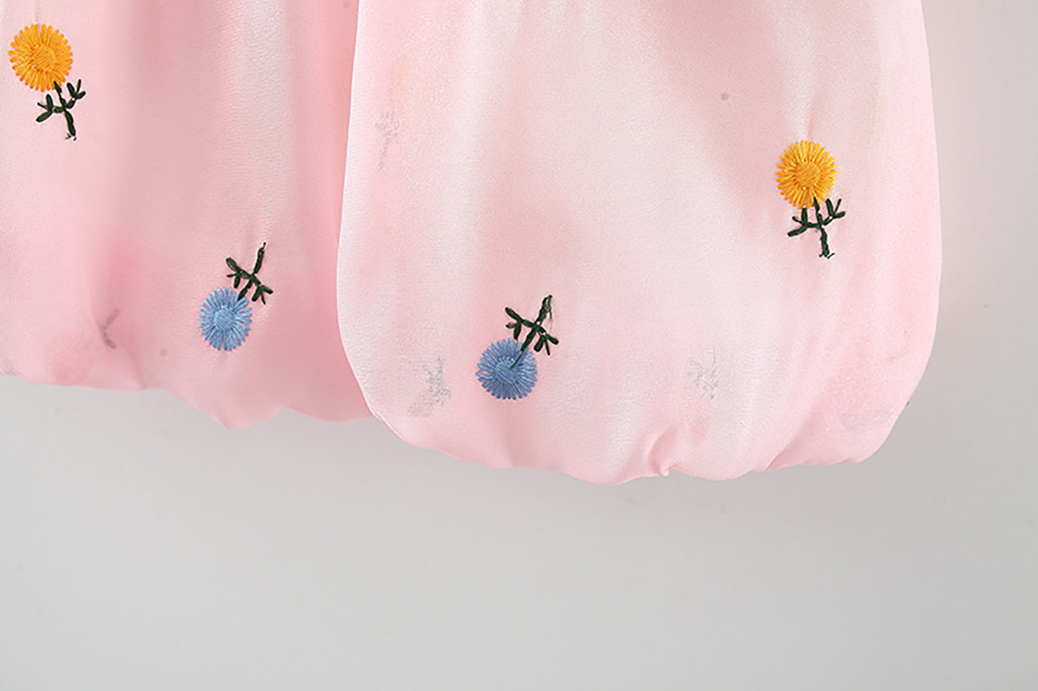 Girls Floral Embroidered A-Line Mini Dress